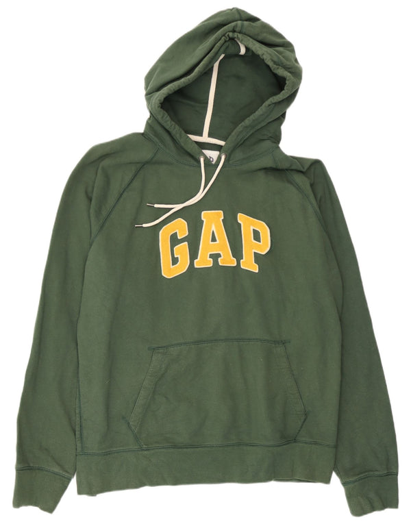 Felpa con cappuccio grafica da uomo Gap XL in cotone verde