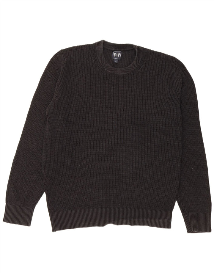 Maglione maglione girocollo da uomo Gap in cotone nero medio