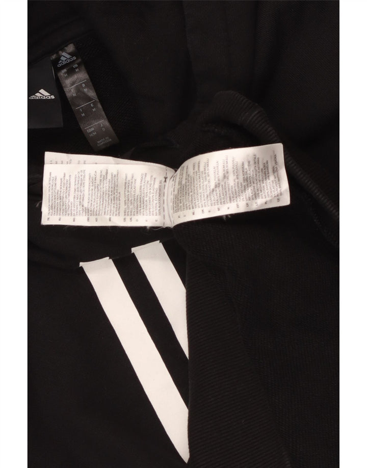 Felpa con cappuccio da uomo ADIDAS media cotone nero