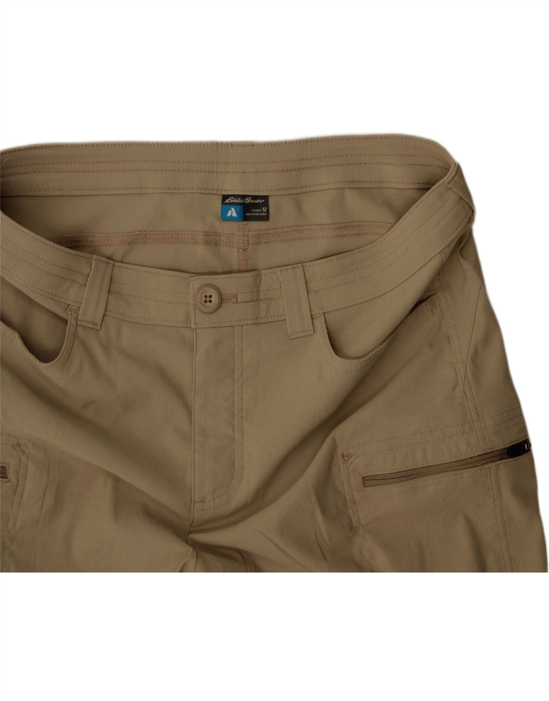 EDDIE BAUER Womens Cargo Shorts US 12 Large W32  Beige Nylon Vintage Eddie Bauer and Second-Hand Eddie Bauer from Messina Hembry 