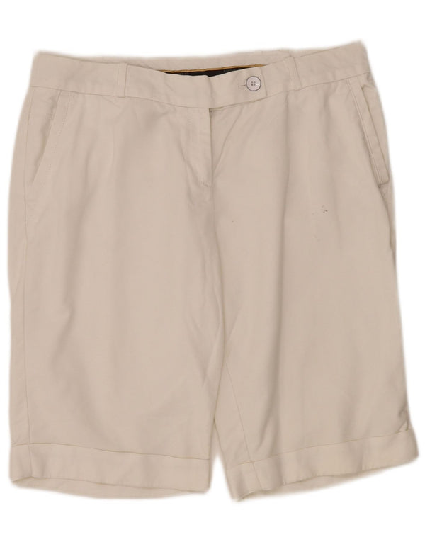 Pantaloncini chino autografi da donna Marks & Spencer UK 14 grandi W32 cotone bianco