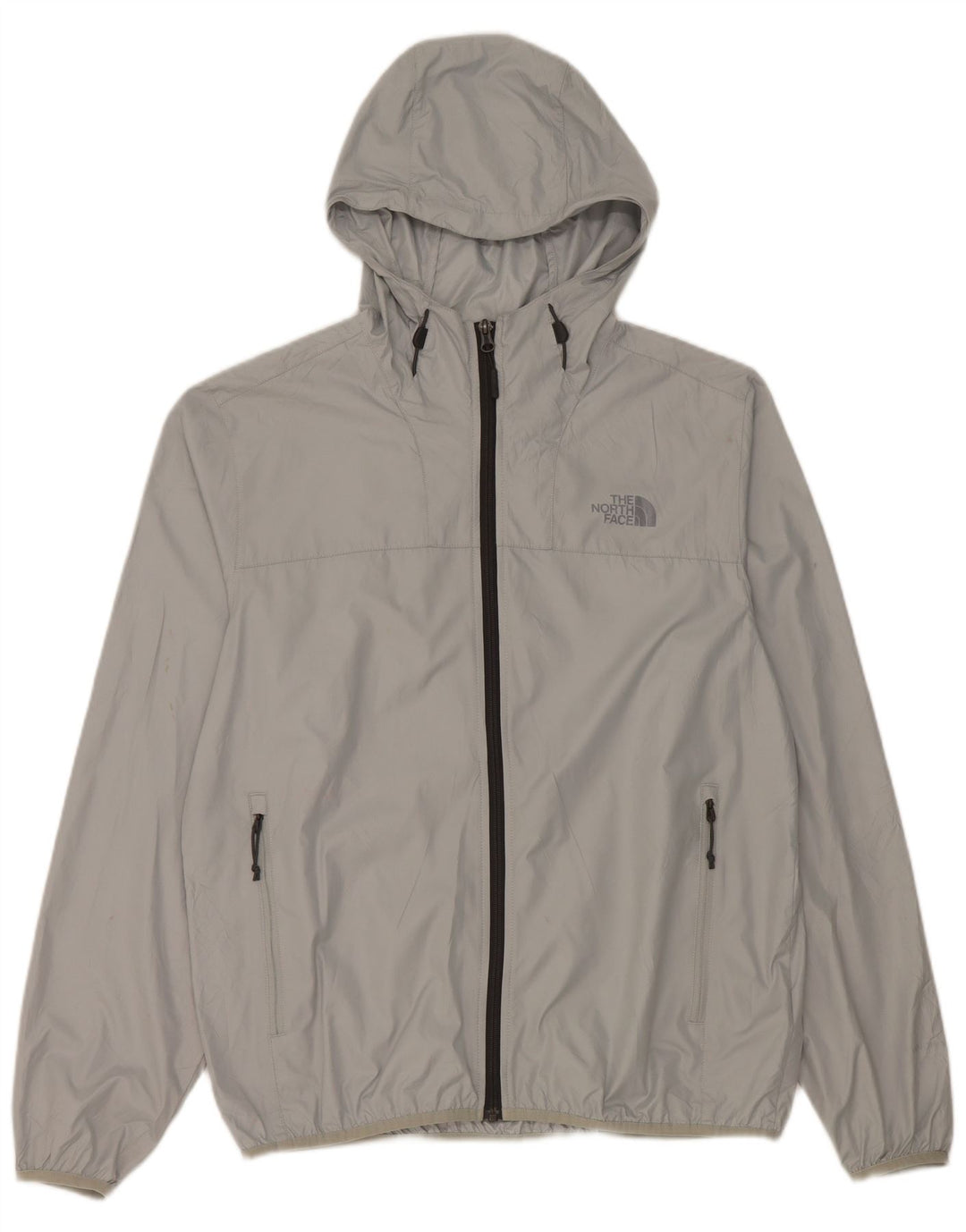 Giacca antipioggia da uomo con cappuccio The North Face UK 38 Poliestere grigio medio