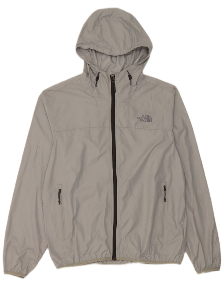 Giacca antipioggia da uomo con cappuccio The North Face UK 38 Poliestere grigio medio