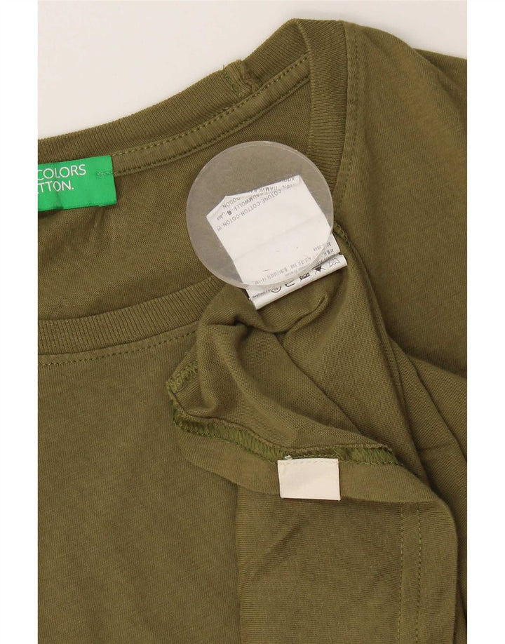 T-shirt da uomo Benetton Top XL in cotone kaki