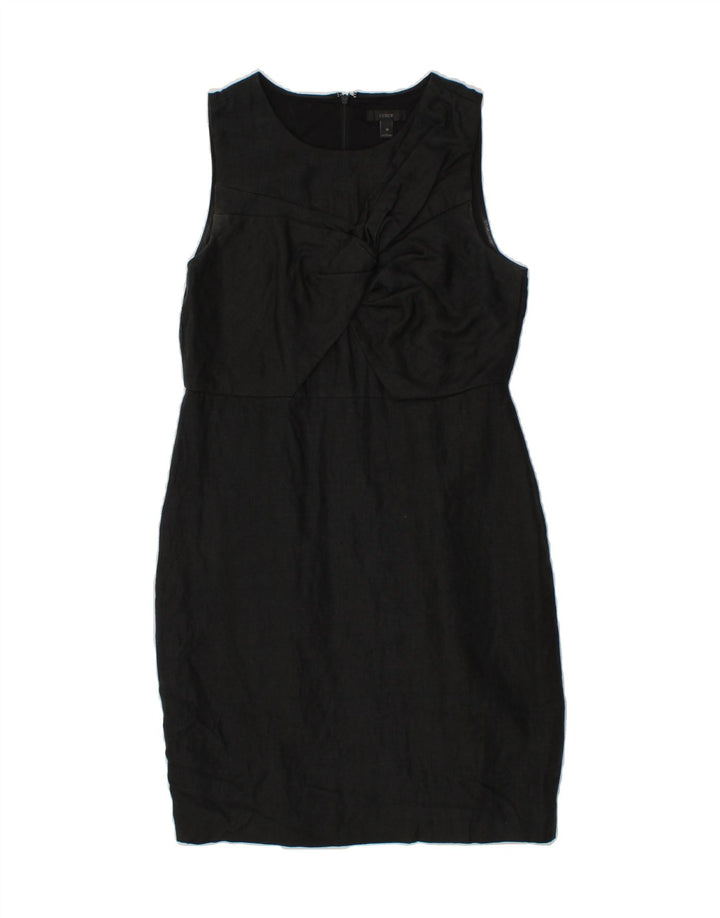 J. CREW Womens Sleeveless Sheath Dress US 10 Large Black Linen Vintage J. Crew and Second-Hand J. Crew from Messina Hembry 