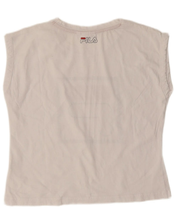 Maglietta grafica da donna Fila Top UK 10 piccola bianca