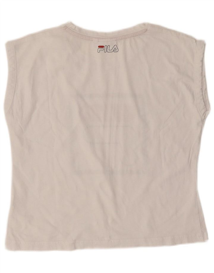 Maglietta grafica da donna Fila Top UK 10 piccola bianca