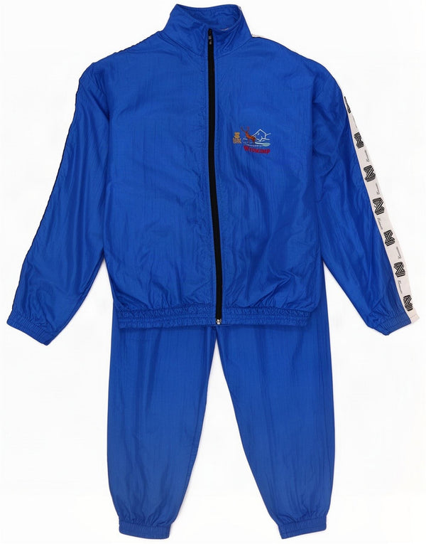 Tuta da uomo vintage con grafica completa Small Blue Colourblock