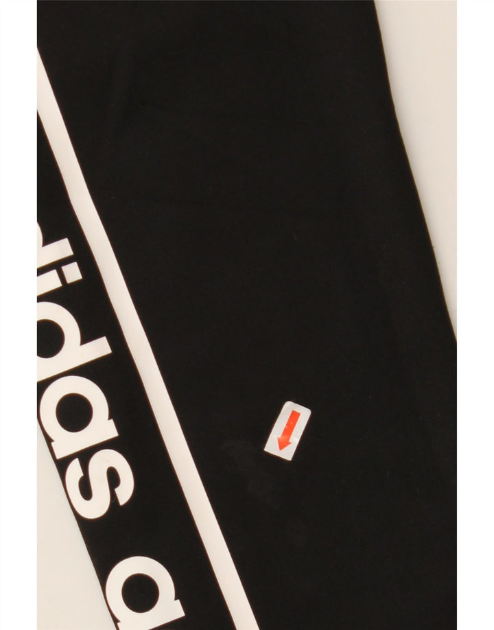 Felpa con cappuccio grafica oversize da donna Adidas UK 8/10 Small Poliestere nero