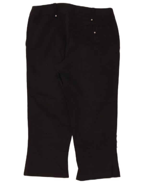 Pantaloni Capri dritti da donna Fiorella Rubino UK 12 Medium W34 L23 Neri