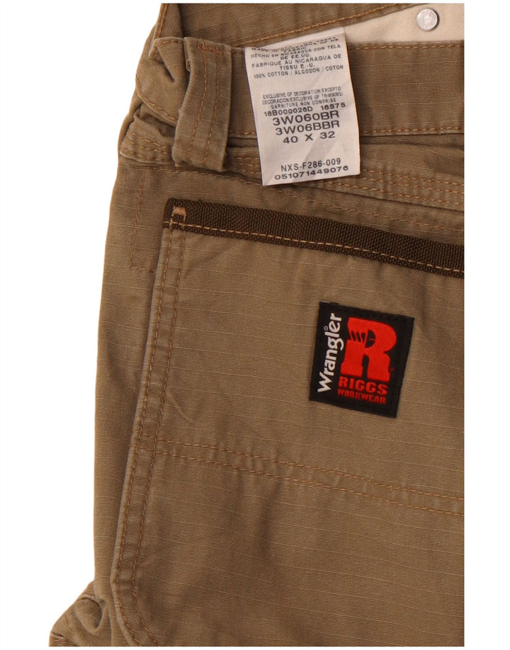 Pantaloni cargo dritti da uomo WRANGLER W40 L32 cotone beige