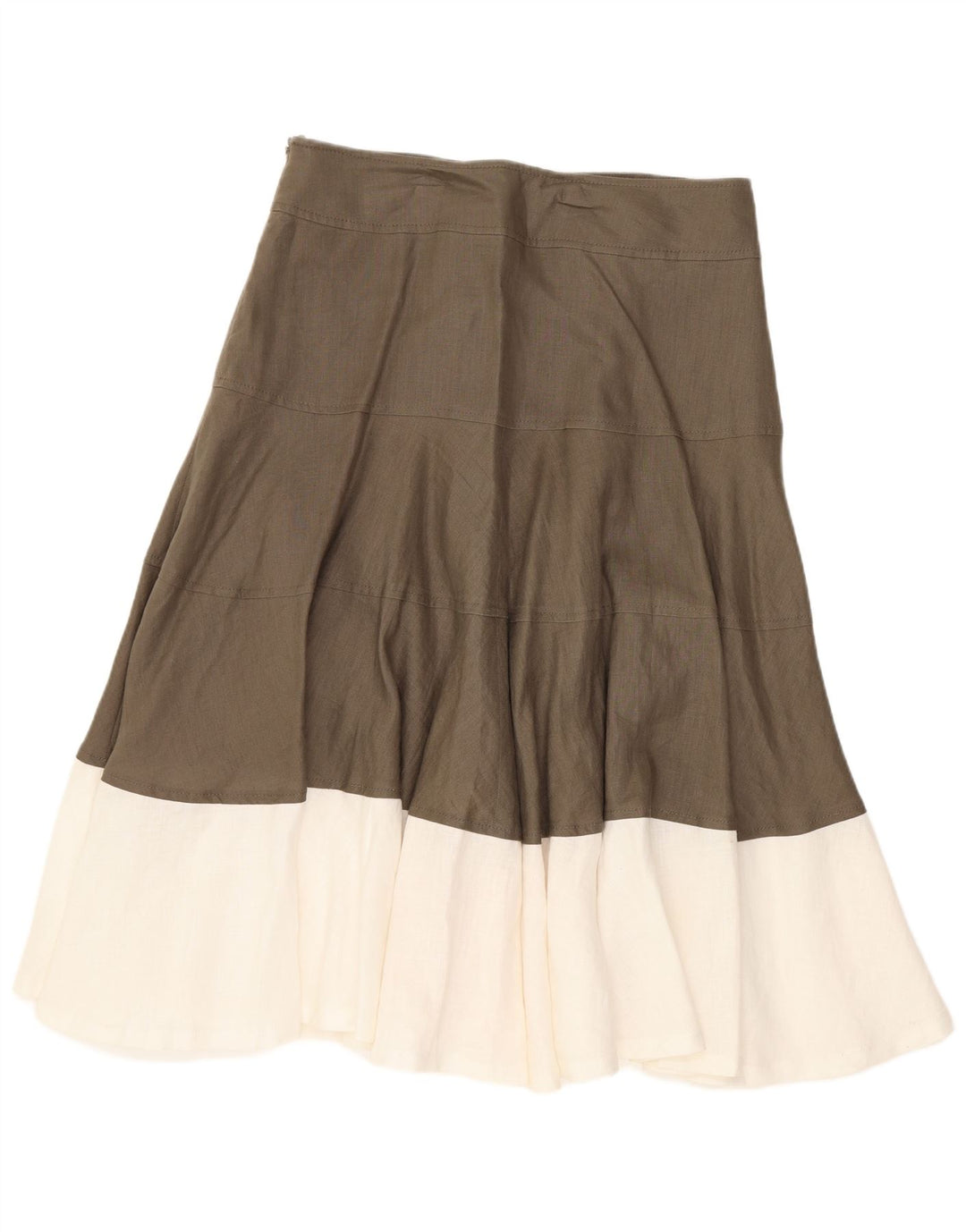 Gonna svasata da donna Fenn Wright Manson UK 10 Small W28 Marrone Colourblock