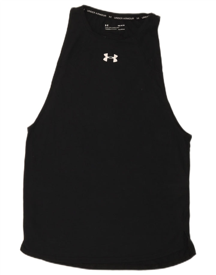 Canotta grafica aderente da uomo Under Armour, poliestere nero medio