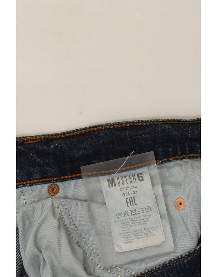 Jeans dritti da uomo Mustang Oklahoma W36 L32 cotone blu