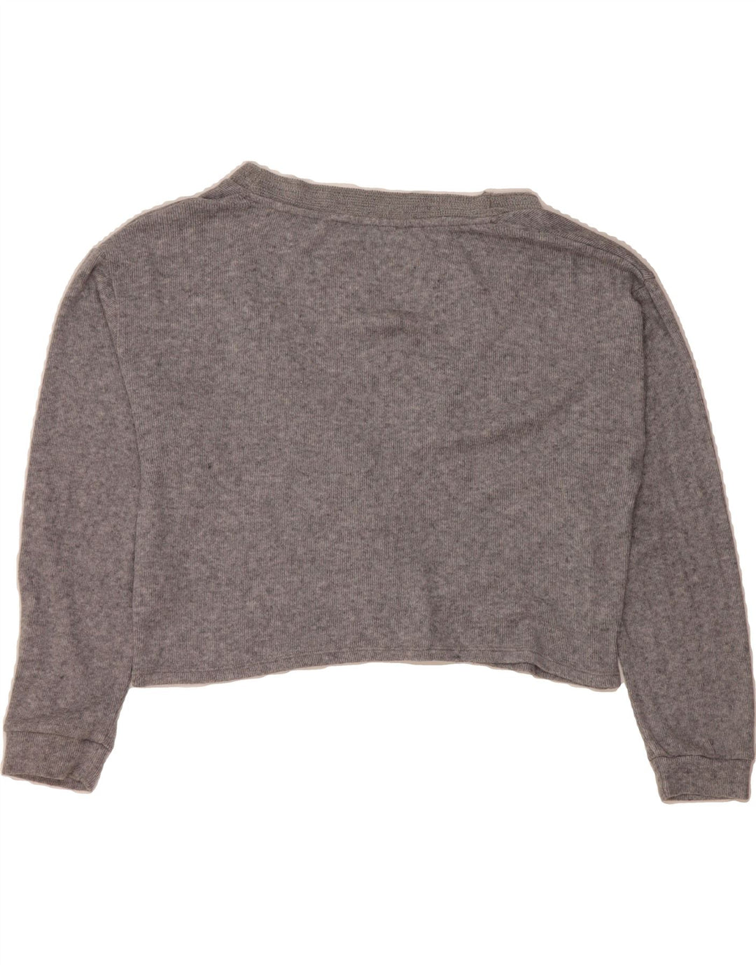 ZARA Womens Crop Cardigan Sweater UK 14 Medium Grey Polyamide Vintage Zara and Second-Hand Zara from Messina Hembry 
