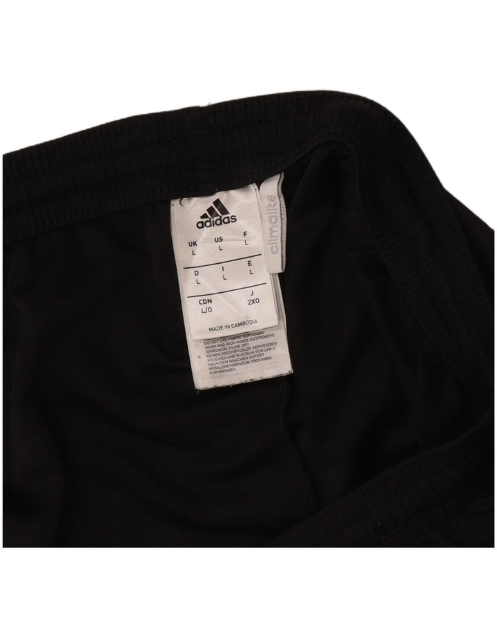 Pantaloncini sportivi Adidas Climalite da uomo grandi in poliestere nero