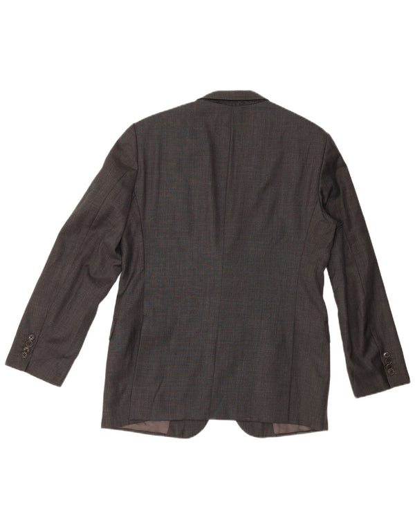 Giacca blazer da uomo a 2 bottoni Armani Collezioni IT 50 Large in lana grigia