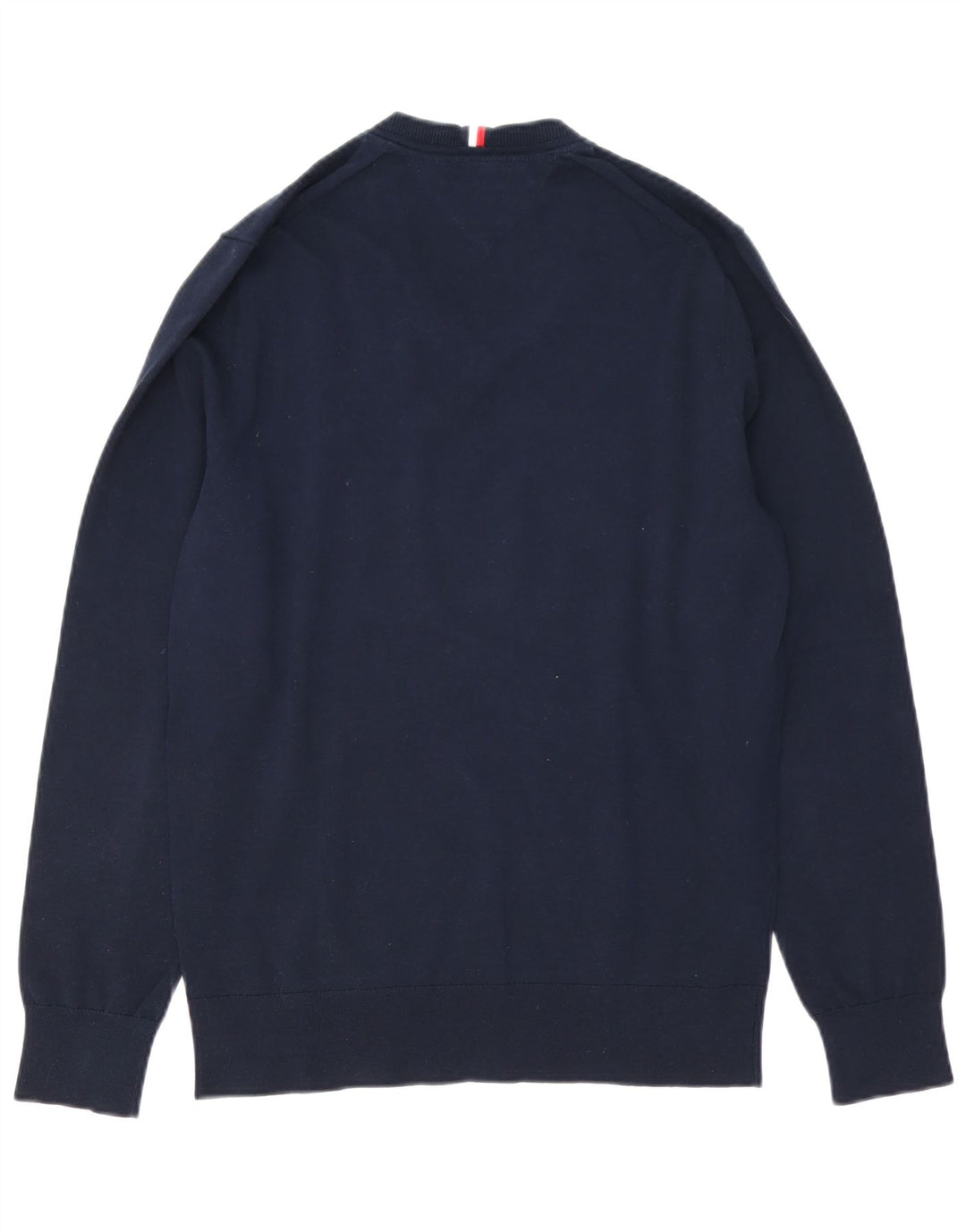 Maglione maglione con scollo a V da uomo Tommy Hilfiger blu navy medio