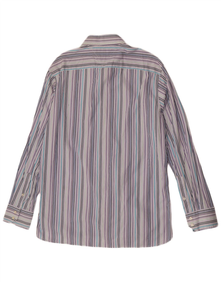 Camicia da uomo Tommy Hilfiger grande cotone a righe blu