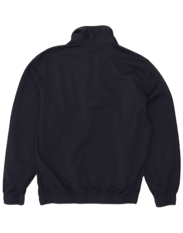 Felpa da uomo con collo con zip Lotto, maglione medio, blu navy
