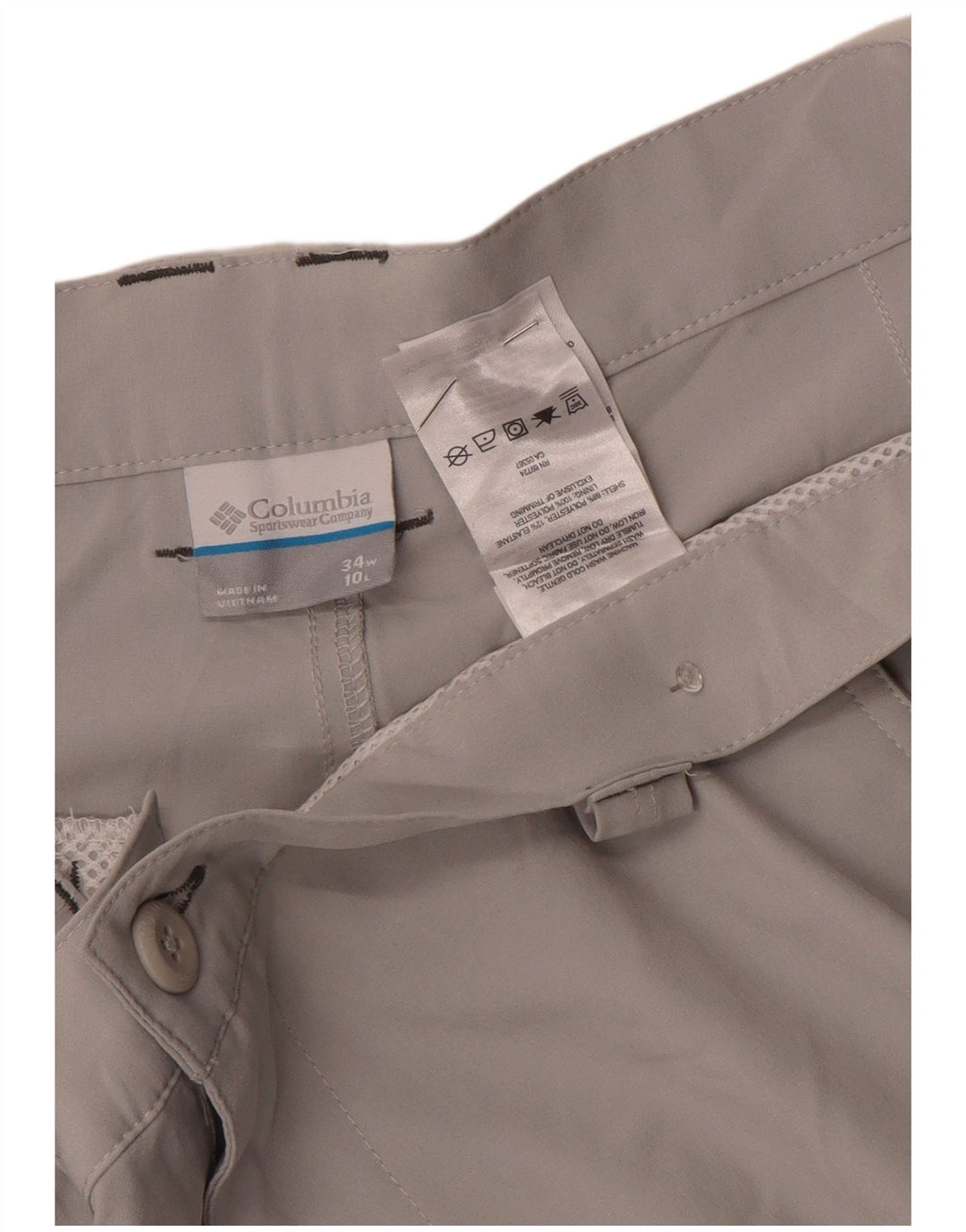 Pantaloncini cargo Columbia Omni-Shield da uomo W34 Large Grigio Poliestere