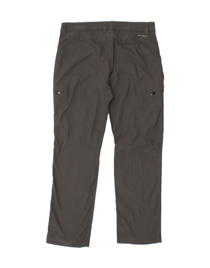 EDDIE BAUER Womens Straight Cargo Trousers US 10 Large W32 L28 Grey Nylon Vintage Eddie Bauer and Second-Hand Eddie Bauer from Messina Hembry 
