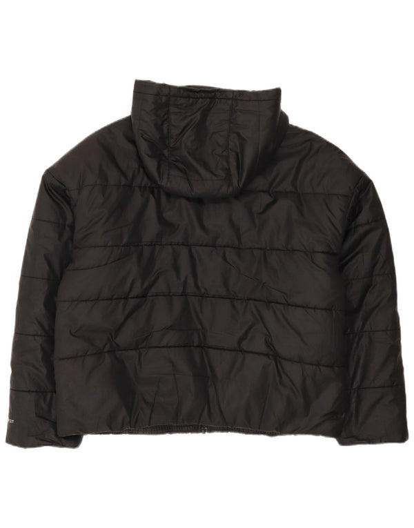 Giacca imbottita oversize con cappuccio Nike Therma-Fit da donna UK 16 grande nera