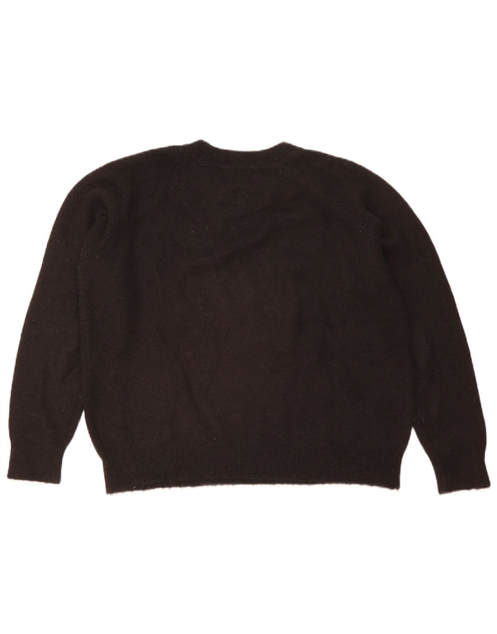 Maglione girocollo oversize da donna Zara UK 16 grande nero