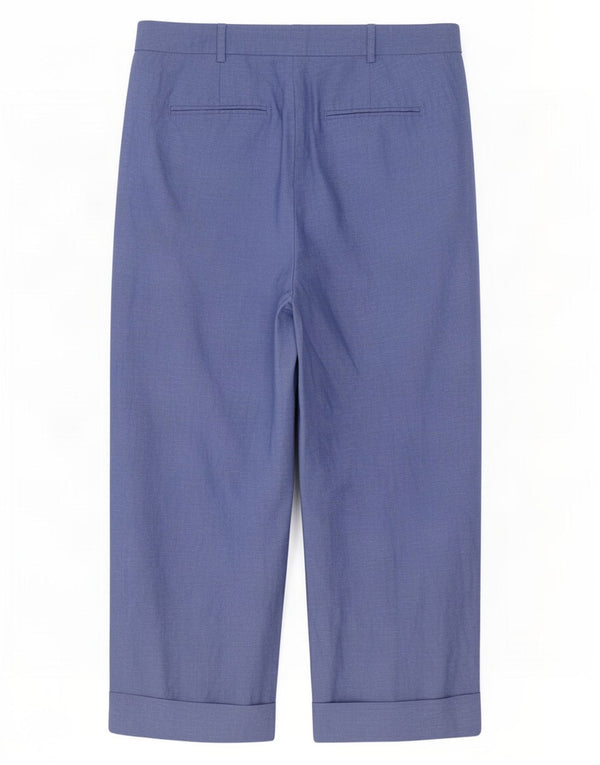 Pantaloni da abito dritti da donna Marks & Spencer UK 12 Medium W32 L27 Blu