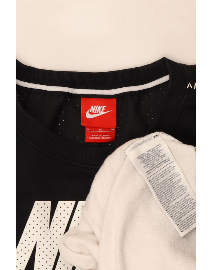 Felpa grafica da uomo Nike Felpa in cotone color block medio nero