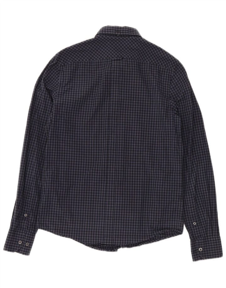 Camicia da uomo BEN SHERMAN XS in cotone a quadretti blu navy