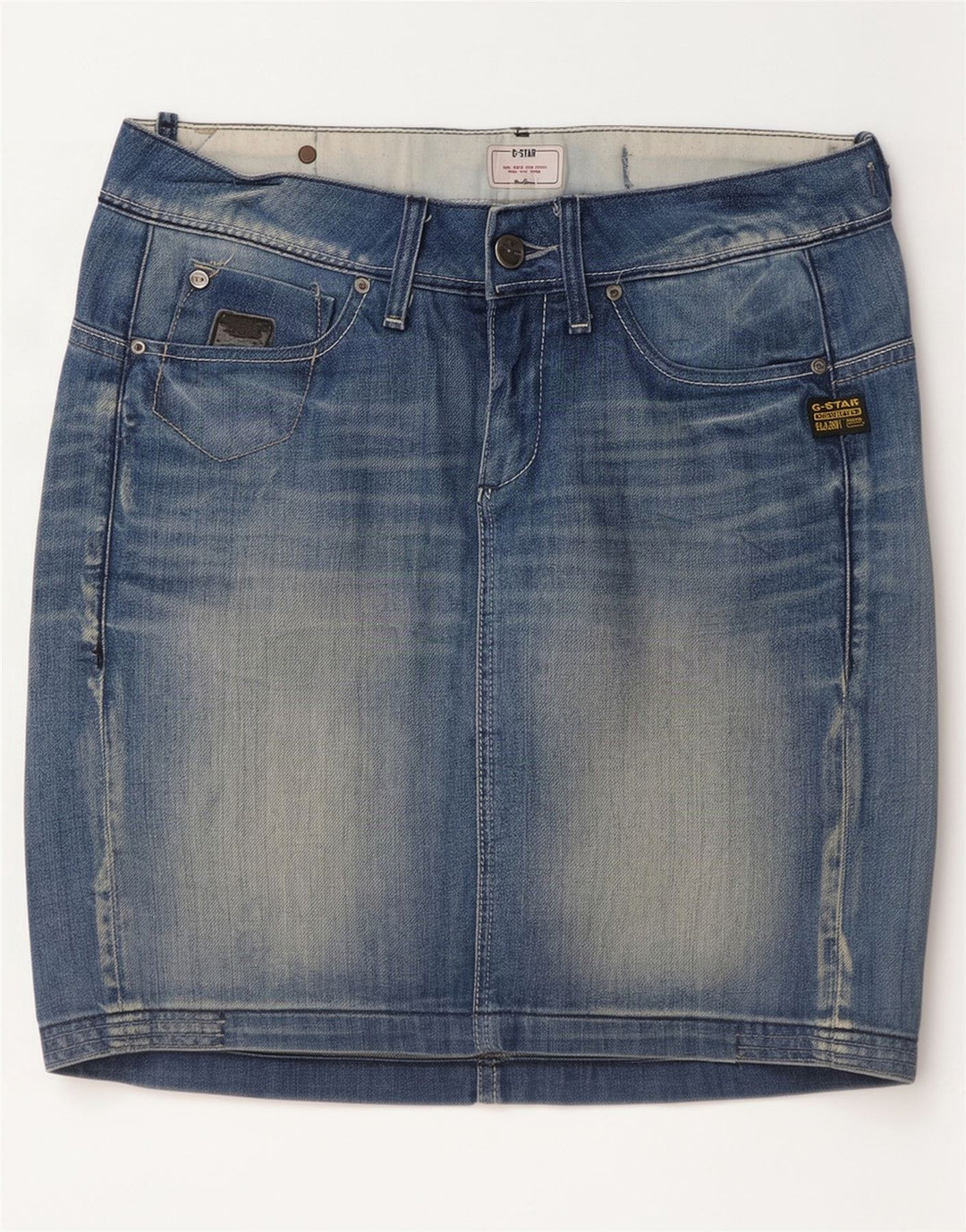 Gonna in denim da donna G-Star W26 piccola in cotone blu