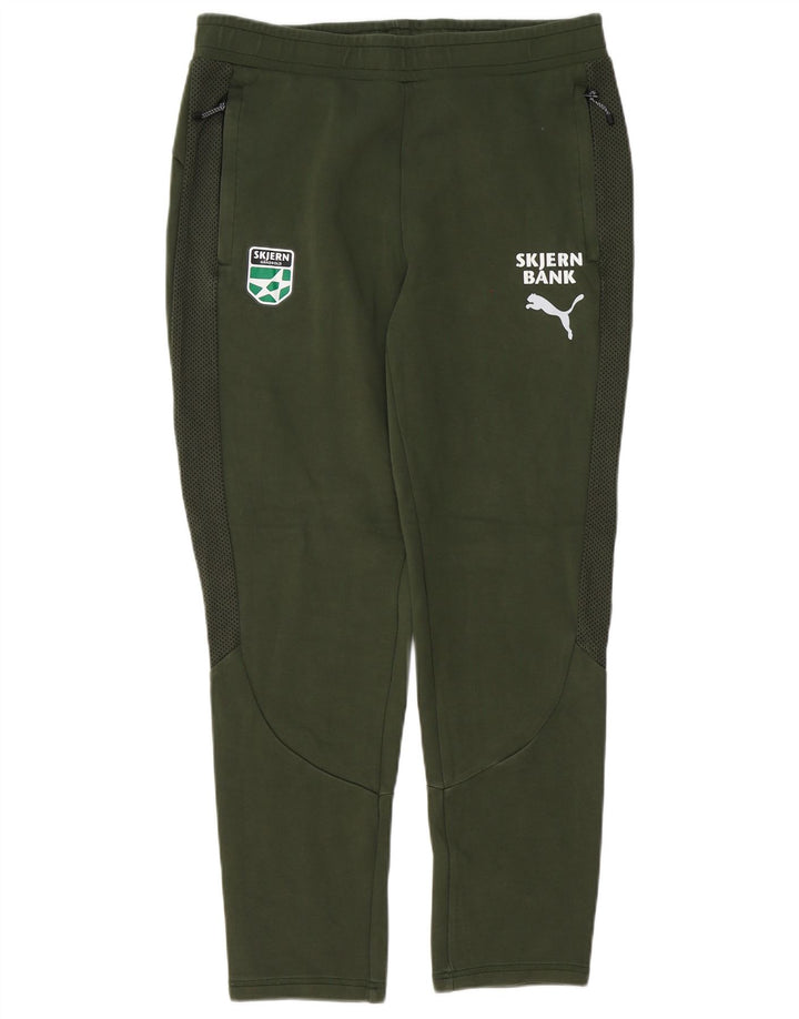 Pantaloni da tuta con grafica PUMA da uomo, grandi, in cotone verde