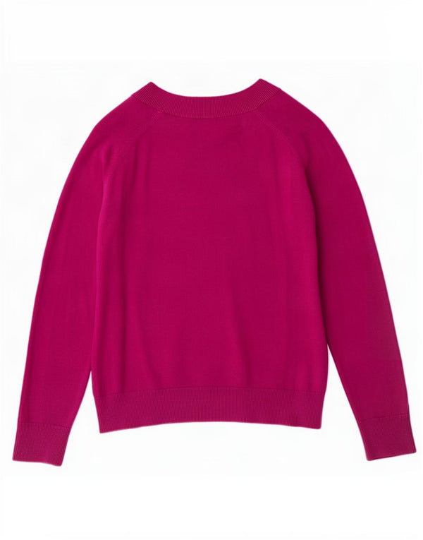 Maglione maglione con scollo a barca da donna Ralph Lauren UK 12 Cotone viola medio
