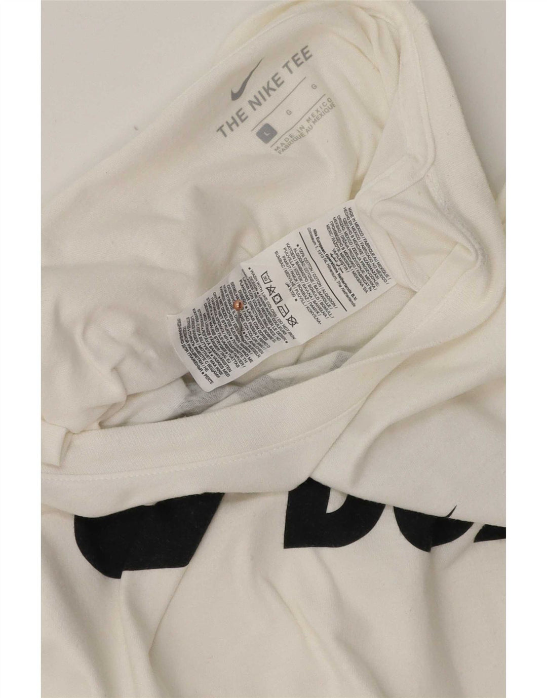 T-shirt grafica da uomo Nike Top grande in cotone bianco