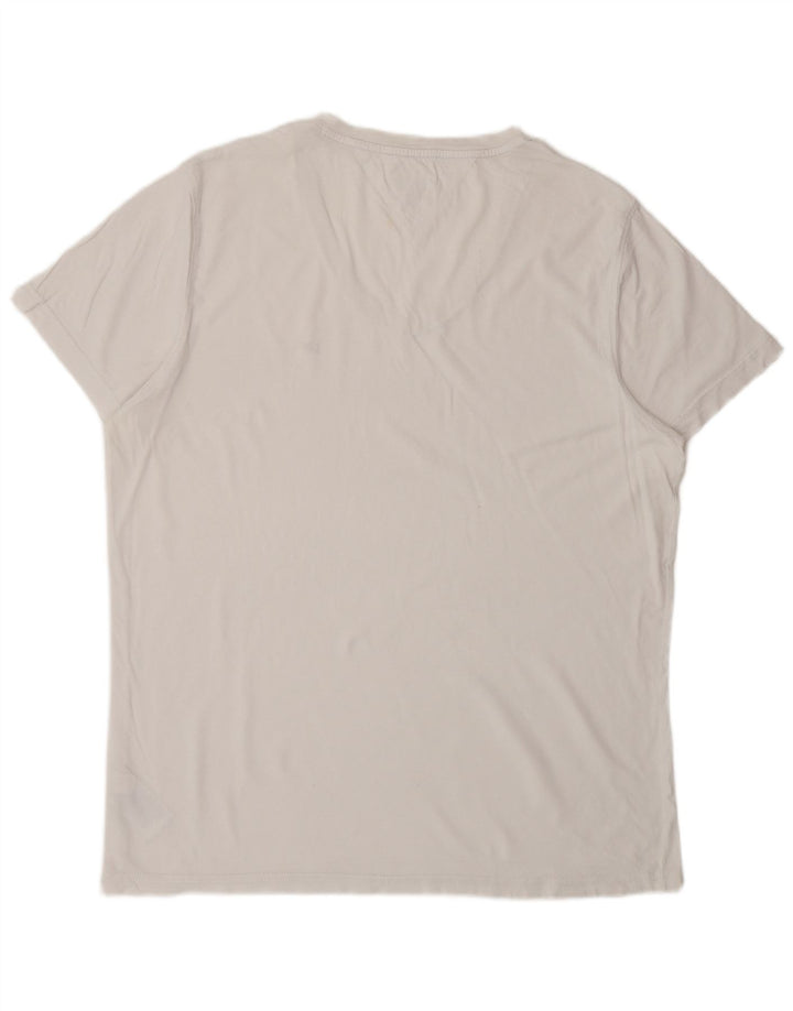 TOMMY HILFIGER T-shirt da uomo Top 2XL cotone bianco