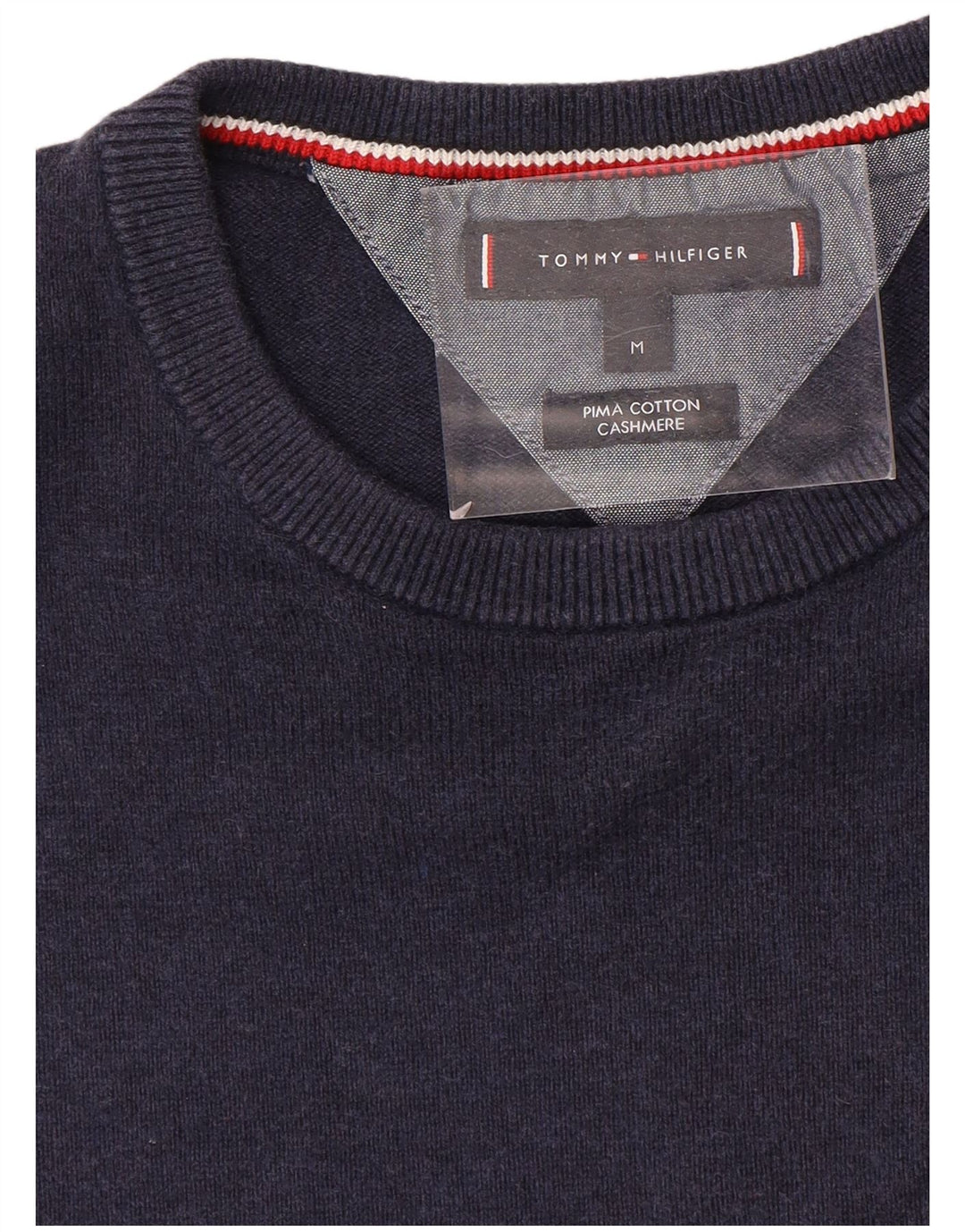 Maglione maglione girocollo da uomo Tommy Hilfiger cotone medio blu navy