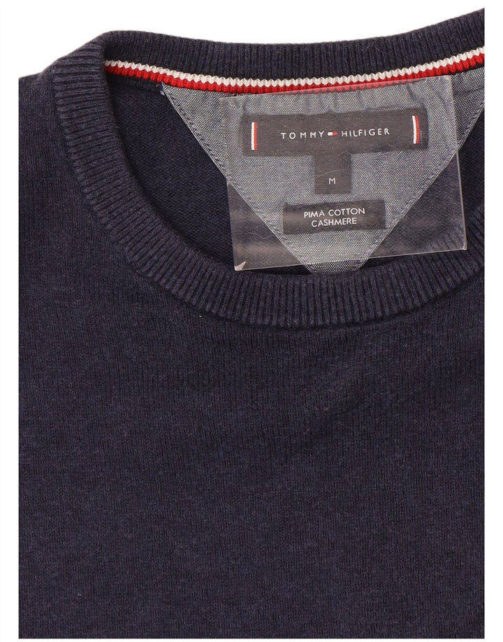 Maglione maglione girocollo da uomo Tommy Hilfiger cotone medio blu navy
