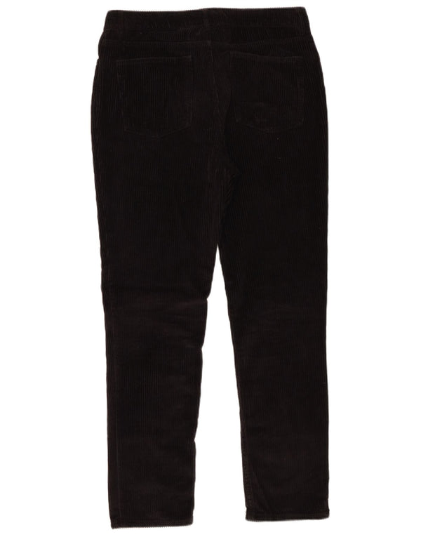 Pantaloni slim da donna in velluto a coste Fat Face UK 10 piccoli W29 L27 cotone nero