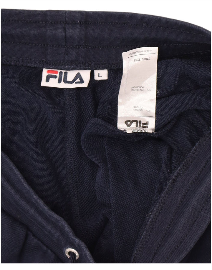 Pantaloncini sportivi grafici da uomo Fila grandi in cotone blu navy