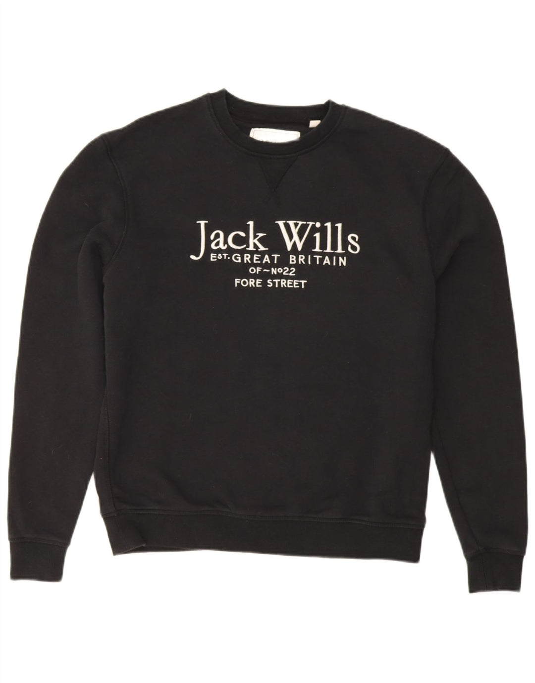 Felpa grafica da uomo Jack Wills Maglione piccolo cotone nero