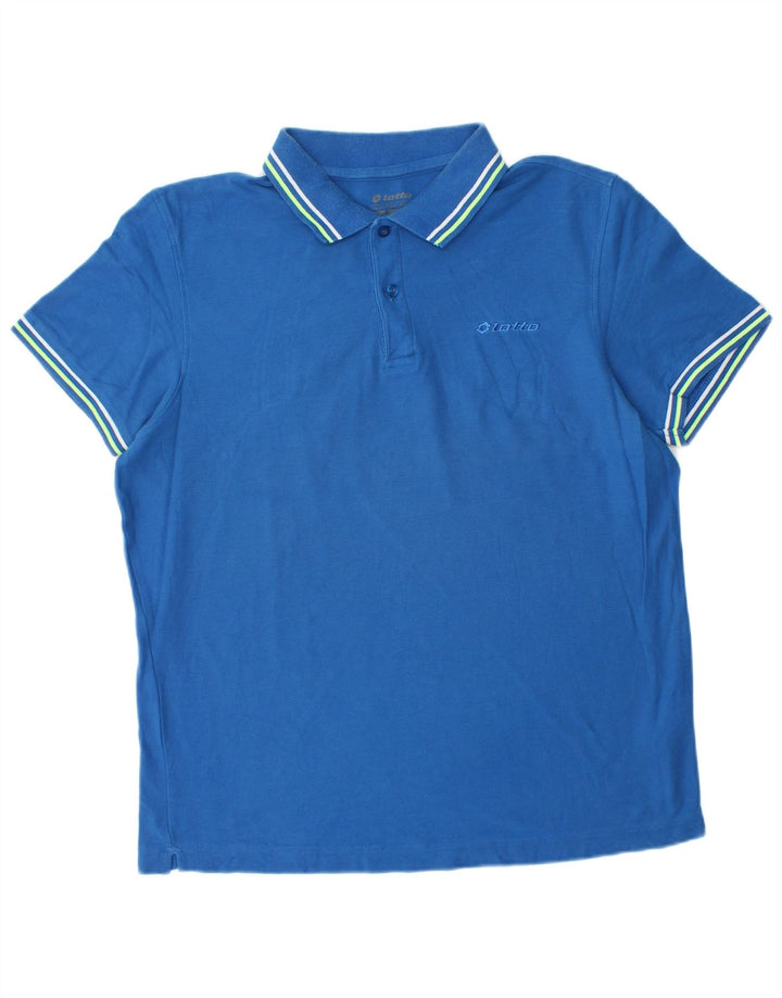 Polo Uomo Lotto in cotone Blu Medio