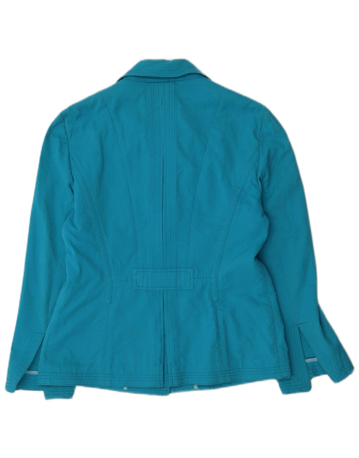 Giacca blazer a 2 bottoni da donna Karen Millen UK 14 cotone blu medio