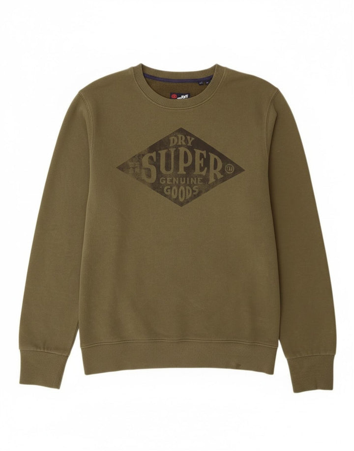 Felpa grafica da uomo Superdry Jumper XL in cotone kaki