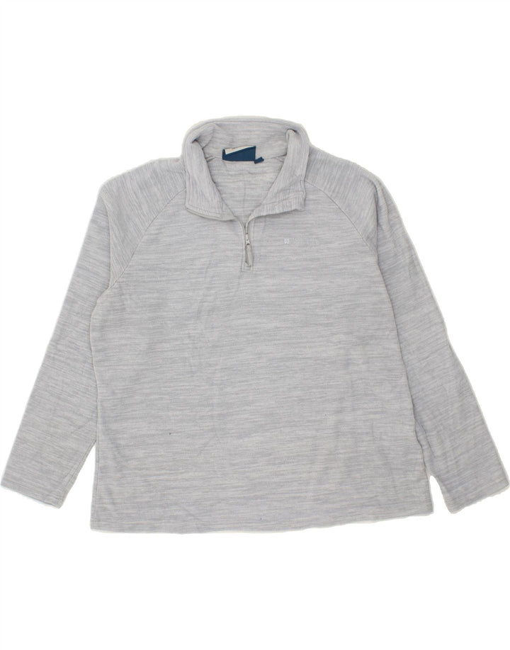 MOUNTAIN WAREHOUSE Womens Zip Neck Fleece Jumper UK 22 3XL Grey Polyester Vintage Mountain Warehouse and Second-Hand Mountain Warehouse from Messina Hembry 