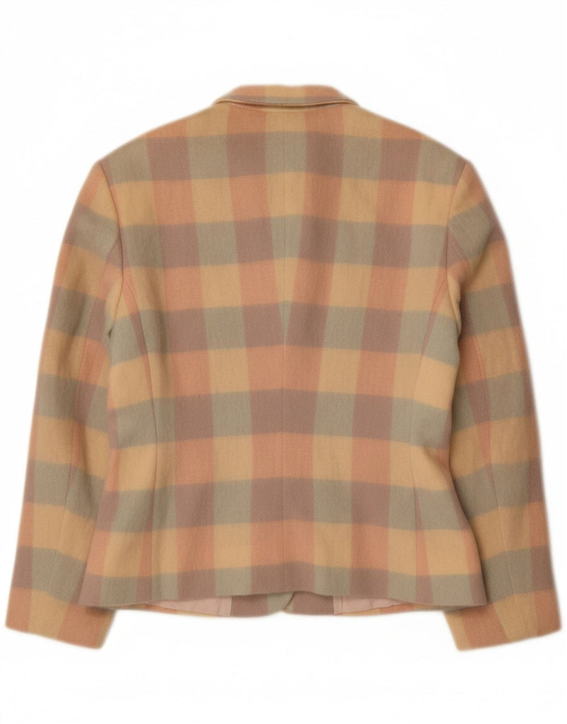 DANIEL HECHTER Womens Blazer Jacket UK 14 Large  Multicoloured Check Vintage Daniel Hechter and Second-Hand Daniel Hechter from Messina Hembry 