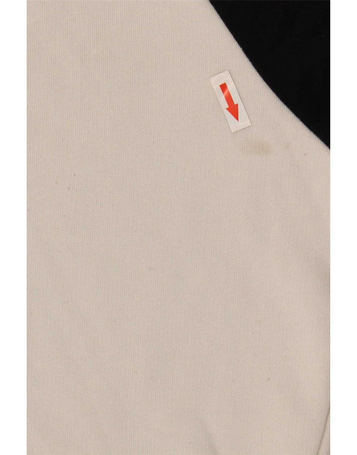 Felpa corta oversize da donna Fila, maglione UK 10 Small White Colourblock
