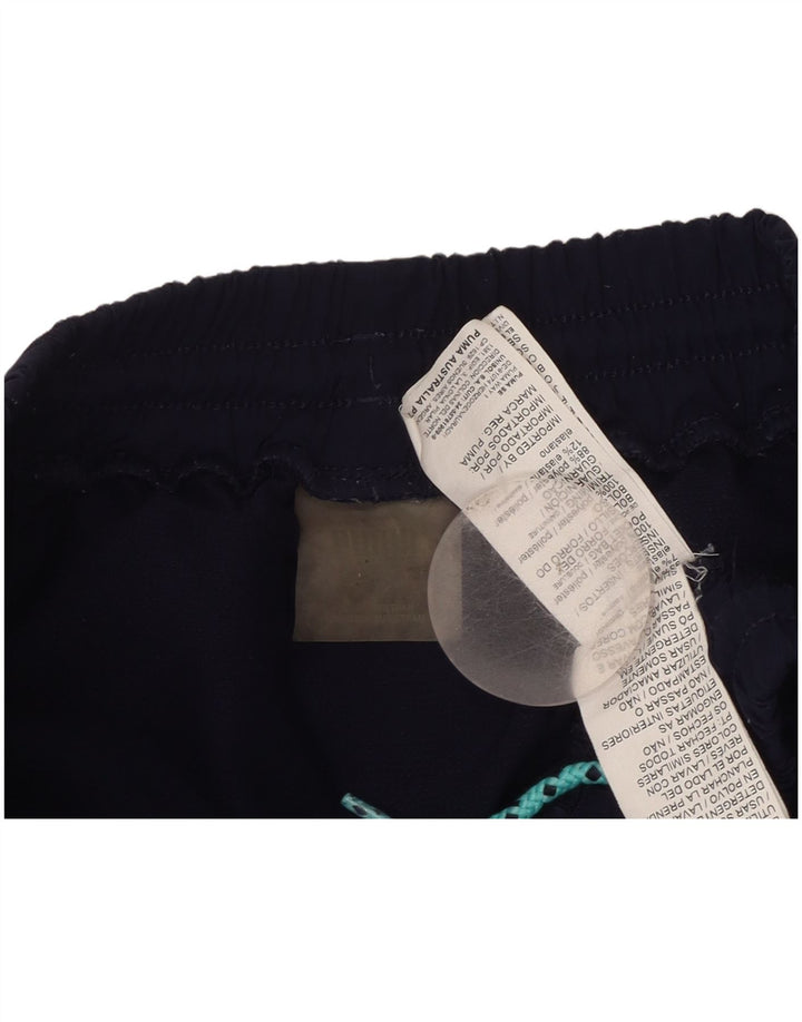 Pantaloni da tuta da uomo Puma Large in poliestere color block blu navy