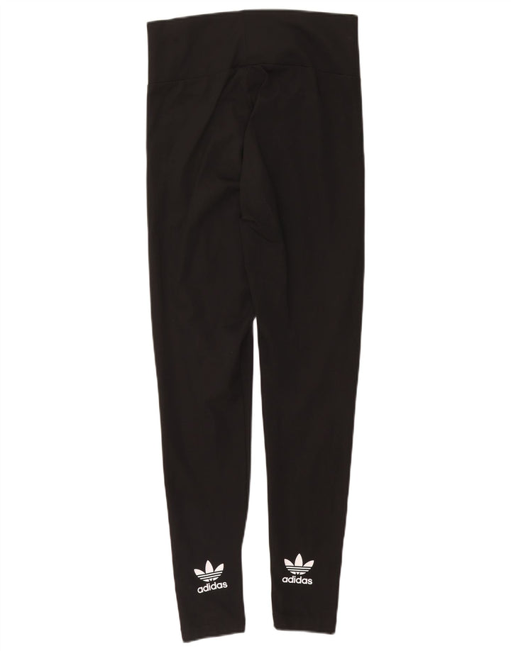 Leggings grafici da donna Adidas UK 14 grande poliestere nero