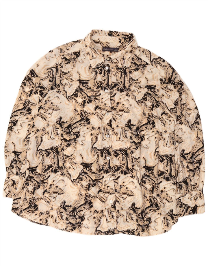 Camicetta da donna con motivo astratto Marks & Spencer UK 22 3XL Marrone